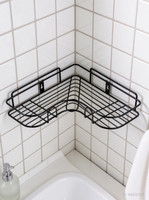 RAJBHUMI Stainless Steel Self Adhesive Bathroom Shelf Corner Rack for Kitchen & Bathroom Shelves Bathroom Corner Shelf and Racks Stainless Steel Bathroom Set(Pack of 1)