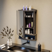 URBAN CHOICE Saffire Black Polypropylene Wall Shelf(Number of Shelves - 6, Black)