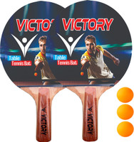 VICTORY Power TT Bat Pink / Black Black, Pink Table Tennis Racquet(Pack of: 2, 160 g)