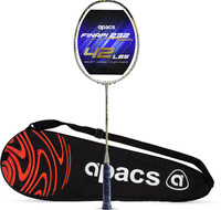 apacs Finapi 232 REBORN (42 LBS, World's Toughest Frame) 100% Japanese Graphite Grey Unstrung Badminton Racquet(Pack of: 1, 85 g)