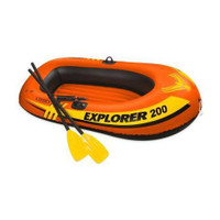 INTEX 200 Boat Set with Oars & Air pump, 2 Person Boat(Orange)