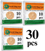 GAVTHI VILLAGE FOODS Kadak Jowar Roti | Jolada Rotti | Ready to Eat 30 Rotties | Size 11 inch(30 Pieces)