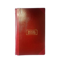 Preha Hotel Entry Record Register Super Thick High Bright - Pure Leather Binding - 100 Pages - 1500 Entries 1-Part Hotel Register(1 Sets, Hotel mode)