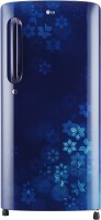 LG 190 L Direct Cool Single Door 3 Star Refrigerator with Base Drawer(Blue Quartz, GL-B201ABQD)