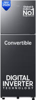 Samsung 236 L Frost Free Double Door 3 Star Refrigerator  with Convertible, Digital Inverter, 2026 Model(BLACK DOI, RT40H28U3FHL)