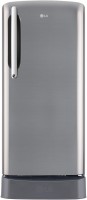 LG 201 L Direct Cool Single Door 5 Star Refrigerator with Base Drawer(Shiny Steel, GL-D211HPZZ)