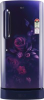 View LG 215 L Direct Cool Single Door 3 Star Refrigerator with Base Drawer(Blue Euphoria, GL-D221ABED) Price Online(LG)
