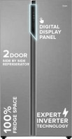 Haier 596 L Frost Free Side by Side Convertible Refrigerator  with 100% Convertible Fridge SpaceDigital Control Panel360 Degree CoolingMagic Convertible ZoneExpert Inverter 2-Door(Shiny Steel, HES-690SS-P)