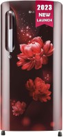 LG 185 L Direct Cool Single Door 3 Star Refrigerator(Scarlet Charm, GL-B201ASCD)
