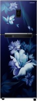 SAMSUNG 314 L Frost Free Double Door 2 Star Refrigerator(Midnight Blossom Blue, RT34B4612UZ/HL)