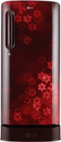 LG 190 L Direct Cool Single Door 5 Star Refrigerator with Base Drawer(Scarlet Quartz, GL-D201ASQZ)