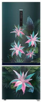 Haier 376 L Frost Free Double Door Bottom Mount 3 Star Refrigerator(Green Tropical, HRB-3964BGT-E)