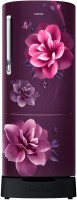 SAMSUNG 230 L Direct Cool Single Door 3 Star Refrigerator with Base Drawer(Camellia Purple, RR24T285YCR/NL)
