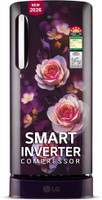 LG 185 L Direct Cool Single Door 5 Star Refrigerator with Base Drawer  with Smart Inverter Compressor, Runs on Home Inverter, Fit Max Chiller Tray & 2026 Model(Purple Bloom, GLD1956ZAPB)