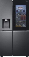 View LG 674 L Frost Free Side by Side 5 Star Refrigerator  with Refrigerator with Inverter Linear Compressor Technology ,InstaView Door-in-Door,ThinQ (Wi-fi), Water and Ice Dispenser with UV Nano, Door Cooling+ and Hygiene Fresh+(Matte Black, GC-X257CQES) Price Online(LG)