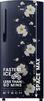 IFB 187 L Direct Cool Single Door 2 Star Refrigerator  with Powered by E-Tech,with Extraordinary Storage, Quadra Crisper with Humidity Controller(Floral Falls Blue, IFBDC-2132NBFE)