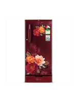 LG 185 L Direct Cool Single Door 2 Star Refrigerator with Base Drawer(Ruby Klase, GLD1925XORK)