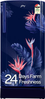 Godrej 183 L Direct Cool Single Door 3 Star Refrigerator  with Jumbo Vegetable Tray and Toughened Glass Shelves(Floral Blue, RD R190C THF FR BL)