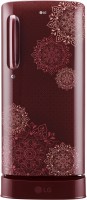 LG 190 L Direct Cool Single Door 5 Star Refrigerator with Base Drawer(Ruby Regal, GL-D201ARRZ)