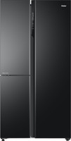 Haier 628 L Frost Free Side by Side Refrigerator(Black Steel, HRT-683KS)