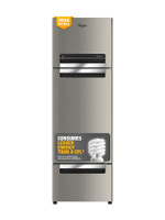 Whirlpool 235 L Frost Free Triple Door Refrigerator  with Zeolite Technology, Microblock Technology(Radiant Steel, FP 253D PROTTON ROY RADIANT STEEL(Z))