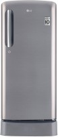 LG 185 L Direct Cool Single Door 3 Star Refrigerator with Base Drawer(Shiny Steel, GL-D201APZD)