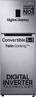 SAMSUNG 301 L Frost Free Double Door 2 Star Convertible Refrigerator  with Digital Inverter, Convertible 5-in-1 and Display(Elegant Inox, RT34C4542S8/HL)