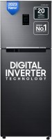 SAMSUNG 301 L Frost Free Double Door 2 Star Convertible Refrigerator  with Digital Inverter(Black DOI, RT34C4522B1/HL)