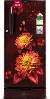 LG 185 L Direct Cool Single Door 2 Star Refrigerator with Base Drawer  with Chiller Tray, Works without Stabilizer & 2026 Model(Scarlet Florance, GLD1925XOSF)