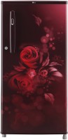 View LG 185 L Direct Cool Single Door 3 Star Refrigerator(Scarlet Euphoria, GL-B199OSED)  Price Online
