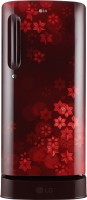 View LG 190 L Direct Cool Single Door 5 Star Refrigerator with Base Drawer(Scarlet Quartz, GL-D201ASQZ)  Price Online