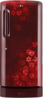 LG 215 L Direct Cool Single Door 3 Star Refrigerator with Base Drawer(Scarlet Quartz, GL-D221ASQD)