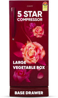 CANDY 190 L Direct Cool Single Door 5 Star Refrigerator with Base Drawer  with Jumbo Fruit and vegetable Box(Red Rose, CSD2005DRF)