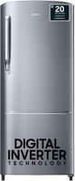 SAMSUNG 183 L Direct Cool Single Door 3 Star Refrigerator  with Digital Inverter(Elegant Inox, RR20C1723S8/HL)