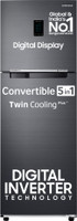 Samsung 322 L Frost Free Double Door 3 Star Convertible Refrigerator(Luxe Black, RT37C4523BX/HL)