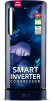 LG 185 L Direct Cool Single Door 5 Star Refrigerator with Base Drawer  with Smart Inverter Compressor, Runs on Home Inverter, Fit Max Chiller Tray & 2026 Model(Blue Ilan, GLD1956ZABI)