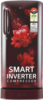 LG 185 l Direct Cool Single Door 5 Star Refrigerator with Base Drawer  with Smart Inverter Compressor, Fast Ice Making(Scarlet Charm, GL-D201ASCU)