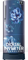 Samsung 183 L Direct Cool Single Door 4 Star Refrigerator with Base Drawer  with Digital Inverter(Camellia Blue, RR20C1824CU/HL)