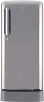 LG 190 L Direct Cool Single Door 4 Star Refrigerator with Base Drawer(Shiny Steel, GL-D201APZY)