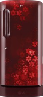 LG 215 L Direct Cool Single Door 5 Star Refrigerator with Base Drawer(Scarlet Quartz, GL-D221ASQZ) (LG) Delhi Buy Online