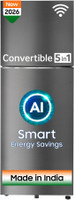 Samsung 330 L Frost Free Double Door 3 Star Refrigerator  with Convertible 5-in-1, Wifi Enabled, Bespoke AI, Digital Inverter, 2026 Model(ELEGANT INOX, RT34HG5A23S8HL)
