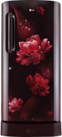 View LG 215 L Direct Cool Single Door 5 Star Refrigerator with Base Drawer(Scarlet Charm, GL-D221ASCZ) Price Online(LG)