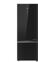 Haier 375 L Frost Free Double Door Bottom Mount 3 Star Refrigerator(Black Glass, HRF-3954PKG-E)