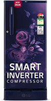 LG 185 L Direct Cool Single Door 4 Star Refrigerator with Base Drawer  with Smart Inverter Compressor, Runs on Home Inverter, Fit Max Chiller Tray & 2026 Model(Blue Euphoria, GLD1945ZOBE)