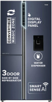 Haier 592 L Frost Free Side by Side 3 Star Convertible Refrigerator(Graphite Black, HRT-683WGKU1)