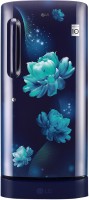 View LG 185 L Direct Cool Single Door 5 Star Refrigerator with Base Drawer(Blue Charm, GL-D201ABCU) Price Online(LG)