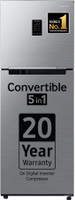 SAMSUNG 301 L Frost Free Double Door 3 Star Convertible Refrigerator  with Convertible 5-in-1 Digital Inverter with Display(Refined Inox, RT34C4523S9/HL)