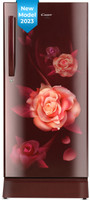 CANDY 190 L Direct Cool Single Door 4 Star Refrigerator with Base Drawer  with Energy efficient ,Jumbo Fruit and vegetable Box(Red Rose, CSD2004DRF)