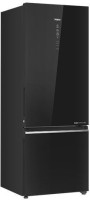 Haier 376 L Frost Free Double Door Bottom Mount 3 Star Refrigerator(Black Glass, HRB-3964PKG-E)   Refrigerator  (Haier)
