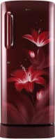 View LG 235 L Direct Cool Single Door 3 Star Refrigerator with Base Drawer(Ruby Glow, GL-D241ARGD) Price Online(LG)